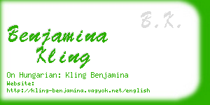 benjamina kling business card